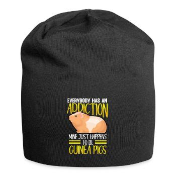Ma dépendance est un cobaye - Bonnet en jersey - noir - Devant