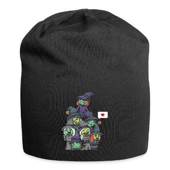 Lustige Hexen Gespenstisch Halloween - Jersey-Beanie - Schwarz - Vorne