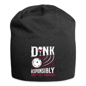 Pickleball Pun Wine Dink - Jersey Beanie - black - Front