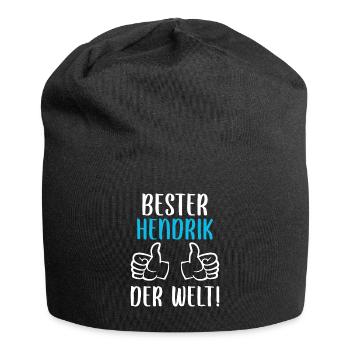 Hendrik Vorname Name Geburtstag - Jersey-Beanie - Schwarz - Vorne