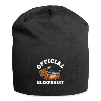 Official sleepshirt Otter - Jersey Beanie - black - Front