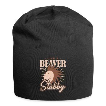 Comme un castor mais un porc-épic stabby - Bonnet en jersey - noir - Devant