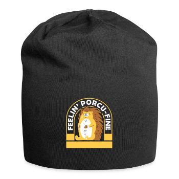 Nagetier Feelin’ Porcu-Fine Stachelschwein - Jersey-Beanie - Schwarz - Vorne