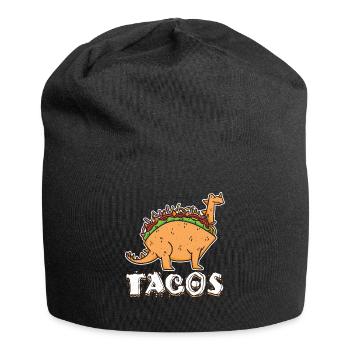 Cute Kawaii Dinosaur Animal Taco - Jersey-Beanie - Schwarz - Vorne