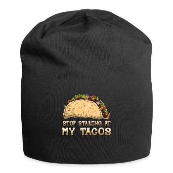 Cuisine mexicaine vintage Mexique regardant Taco - Bonnet en jersey - noir - Devant