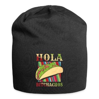 Retro Vintage Mexican Food Taco Hello - Jersey-Beanie - Schwarz - Vorne