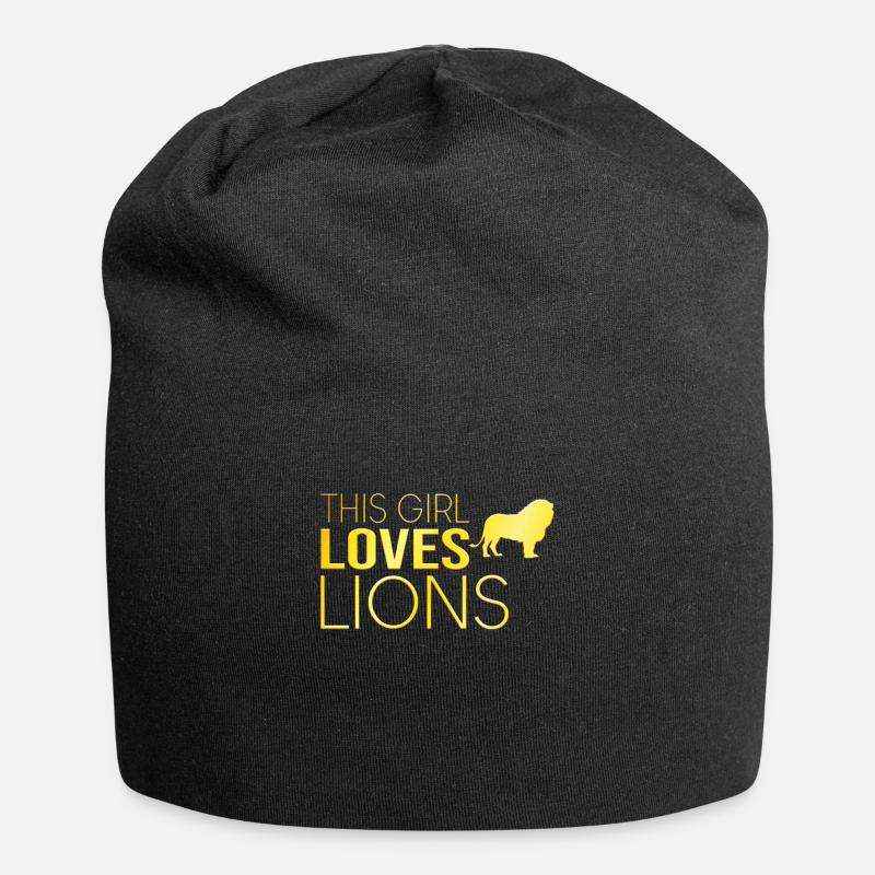 Mädchen Löwe Spruch - Jersey-Beanie - Schwarz