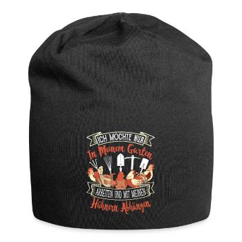 Gartenbau Hühnerhalter Gärtner Geflügelzüchter - Jersey-Beanie - Schwarz - Vorne