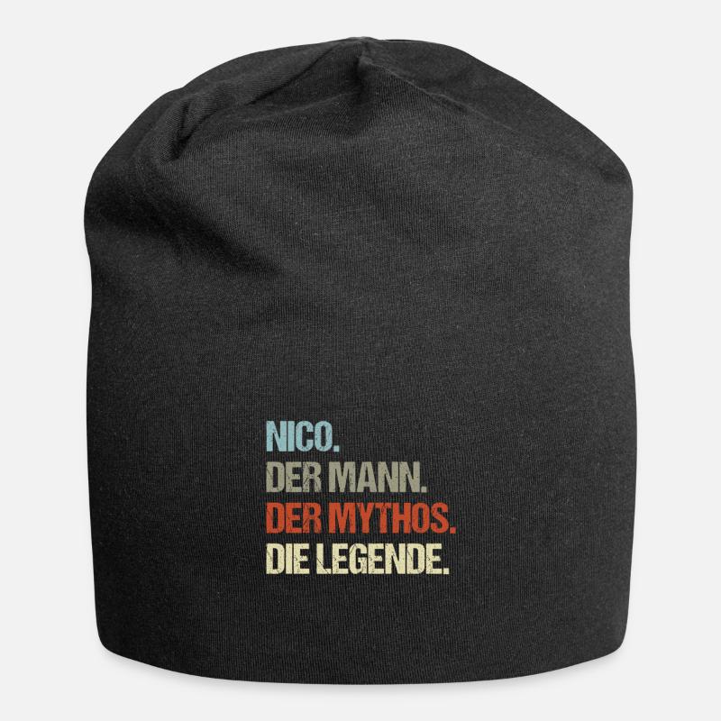 Nico der Mann der Mythos die Legende - Jersey-Beanie - Schwarz
