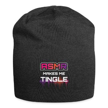 ASMR Makes Me Tingle - Jersey-Beanie - Anthrazit - Vorne