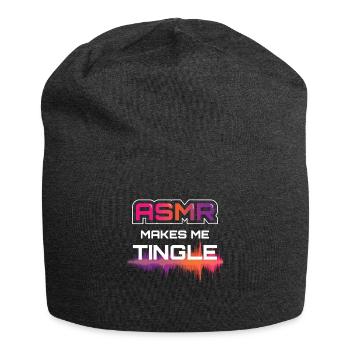 ASMR Makes Me Tingle - Jersey-Beanie - Anthrazit - Vorne