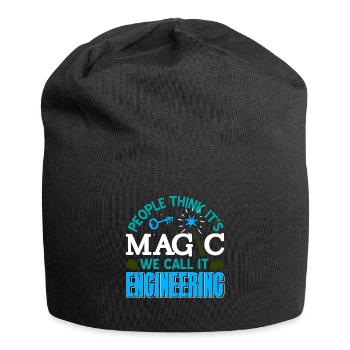 People Think It's Magic We Call It Engineering - Jersey Beanie - black - Front