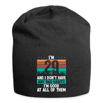 29 Year Old Birthday Funny Humor 29 Birthday - Jersey Beanie - black - Front