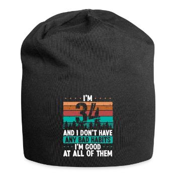 34 Year Old Birthday Funny Humor 34 Birthday - Jersey Beanie - black - Front