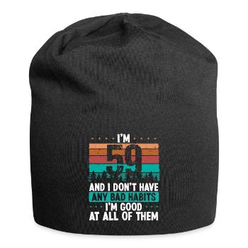 Anniversaire de 59 ans Drôle d’humour 59 anniversaire - Bonnet en jersey - noir - Devant