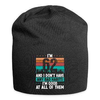 62 Year Old Birthday Funny Humor 62 Birthday - Jersey Beanie - black - Front