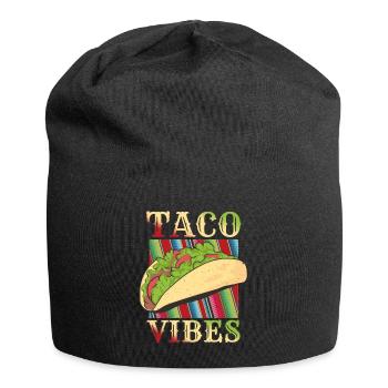 Retro Vintage Mexican Food Taco Vibes - Jersey-Beanie - Schwarz - Vorne