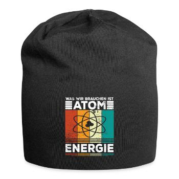 Atomenergie Kernenergie Kernkraft Atomkraftwerke - Jersey-Beanie - Schwarz - Vorne