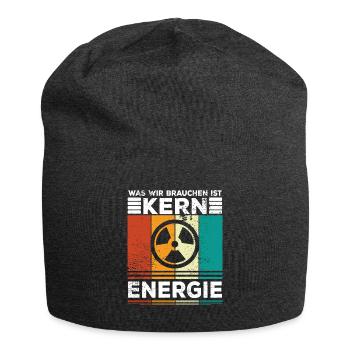 Atomenergie Atomkraftwerke Kernkraft Kernenergie - Jersey-Beanie - Anthrazit - Vorne