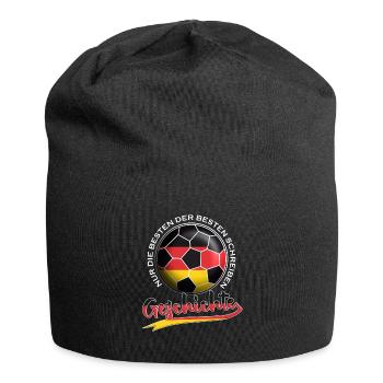 Deutscher Fußball Nur die Besten der Besten - Jersey-Beanie - Schwarz - Vorne