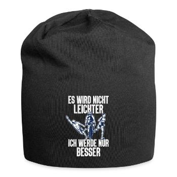Es Wird Nicht Leichter Ich Triathlon - Jersey-Beanie - Schwarz - Vorne