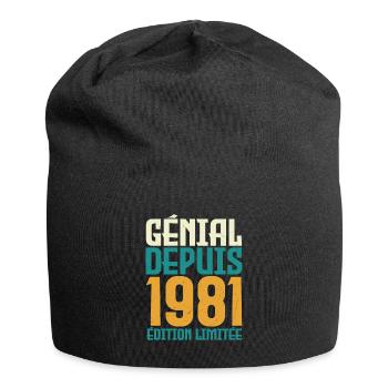 Génial depuis 1981 - Bonnet en jersey - noir - Devant
