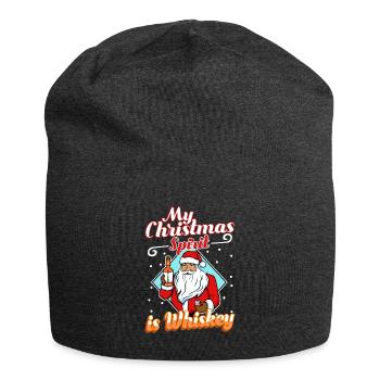 My christmas spirit is Whiskey - Jersey-Beanie - Anthrazit - Vorne