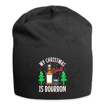 Mon de Noël est le bourbon - Bonnet en jersey - noir - Devant