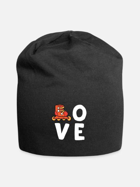 Roller Skates Love Inline Skating Roller Skating - Jersey Beanie - black