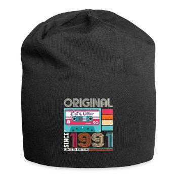 Oktober Jahrgang 1991 31. Geburtstag Geschenk Tape - Jersey-Beanie - Schwarz - Vorne