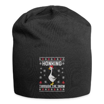 Klaxonner dans la neige Klaxonner noël - Bonnet en jersey - noir - Devant