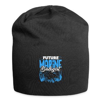 Meeresbiologie - Jersey-Beanie - Schwarz - Vorne