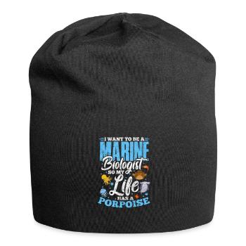 Marine Biology Marine Biologist Biolgie Gift - Jersey Beanie - black - Front