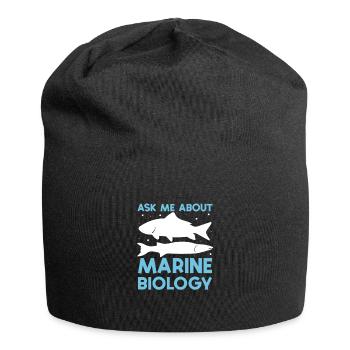 Meeresbiologie - Jersey-Beanie - Schwarz - Vorne
