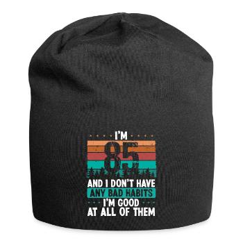 85 Year Old Birthday Funny Humor 85 Birthday - Jersey Beanie - black - Front