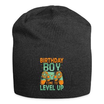 Geburtstagskind Zeit, um Videospiel Geburtstag zu verbessern - Jersey-Beanie - Anthrazit - Vorne