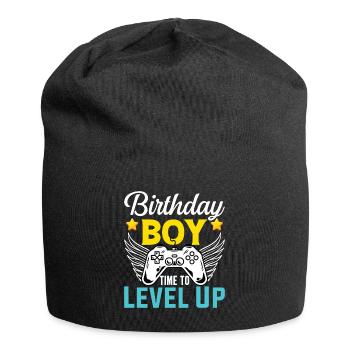 Geburtstagskind Zeit, um Videospiel Geburtstag zu verbessern - Jersey-Beanie - Schwarz - Vorne
