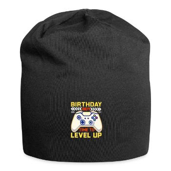 Geburtstagskind Zeit, um Videospiel Geburtstag zu verbessern - Jersey-Beanie - Schwarz - Vorne