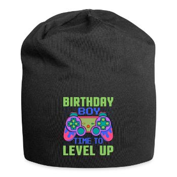 Geburtstagskind Zeit, um Videospiel Geburtstag zu verbessern - Jersey-Beanie - Schwarz - Vorne