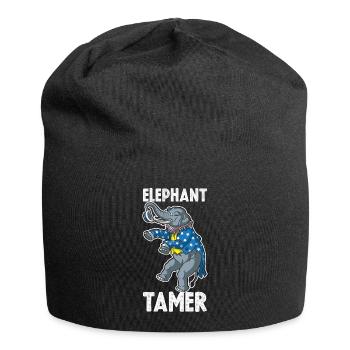 Elephant Tamer Elefant Geschenk - Jersey-Beanie - Schwarz - Vorne