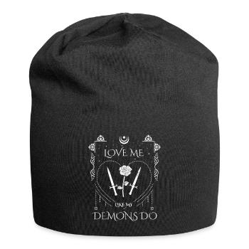 Love Demons Pagan Occult Satanic Gothic Halloween - Jersey-Beanie - Schwarz - Vorne