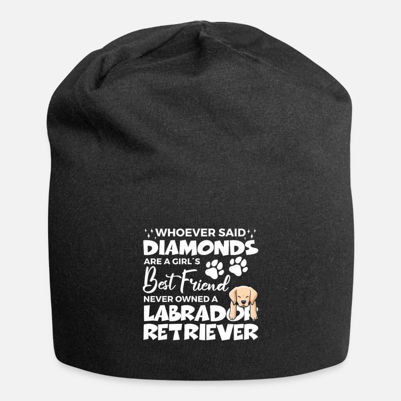 Labrador Hunde - Jersey-Beanie - Schwarz