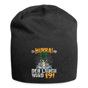 Hurra der Lauch wird 19 - Jersey-Beanie - Schwarz - Vorne