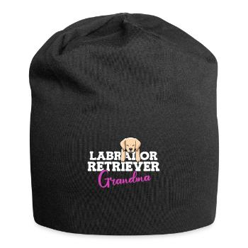 Labrador Hunde - Jersey-Beanie - Schwarz - Vorne