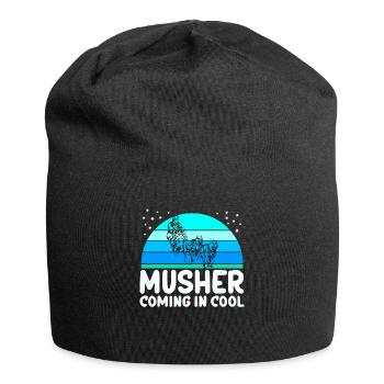 Mushing Dog Sled | Sled Dogs Gift - Jersey Beanie - black - Front