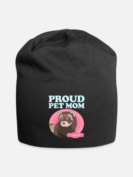 Frettchen Mom Frettchen Liebhaber Geschenk - Jersey-Beanie - Schwarz