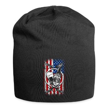 Usa American flag Brewmaster 4th of july - Jersey-Beanie - Schwarz - Vorne
