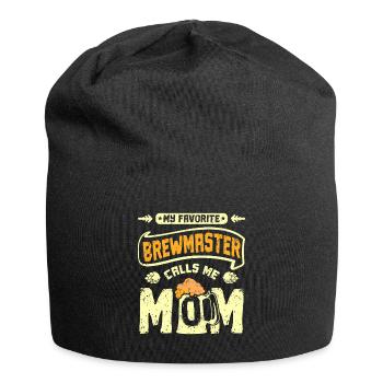 Mon maître brasseur préféré m’appelle maman - Bonnet en jersey - noir - Devant