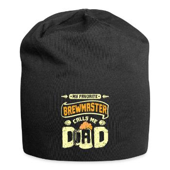 Mon maître brasseur préféré m’appelle papa - Bonnet en jersey - noir - Devant