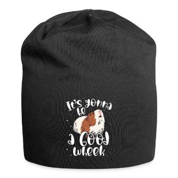 Es Wird Eine Gute Woche - Jersey-Beanie - Schwarz - Vorne